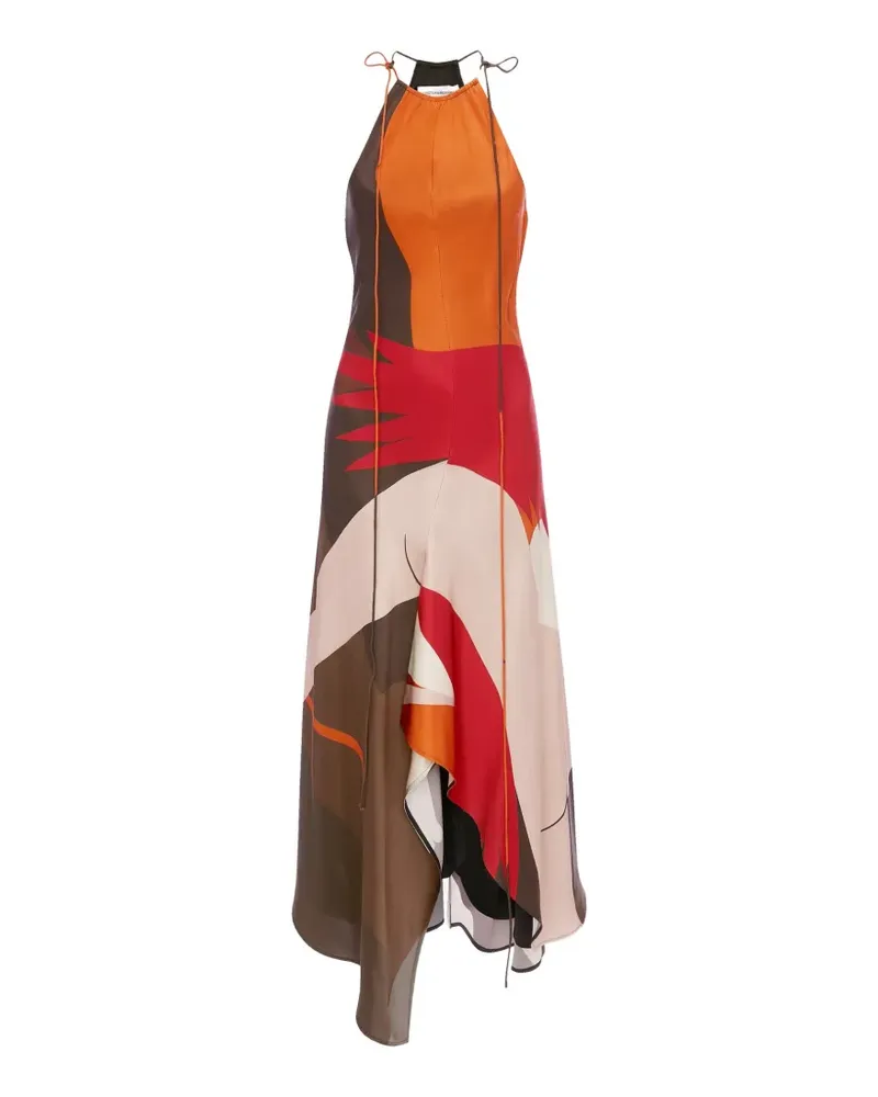 Victoria Beckham Kleid mit abstraktem Print - Braun Braun