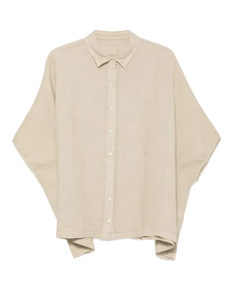 120% Lino batwing-sleeve linen shirt - Nude Nude