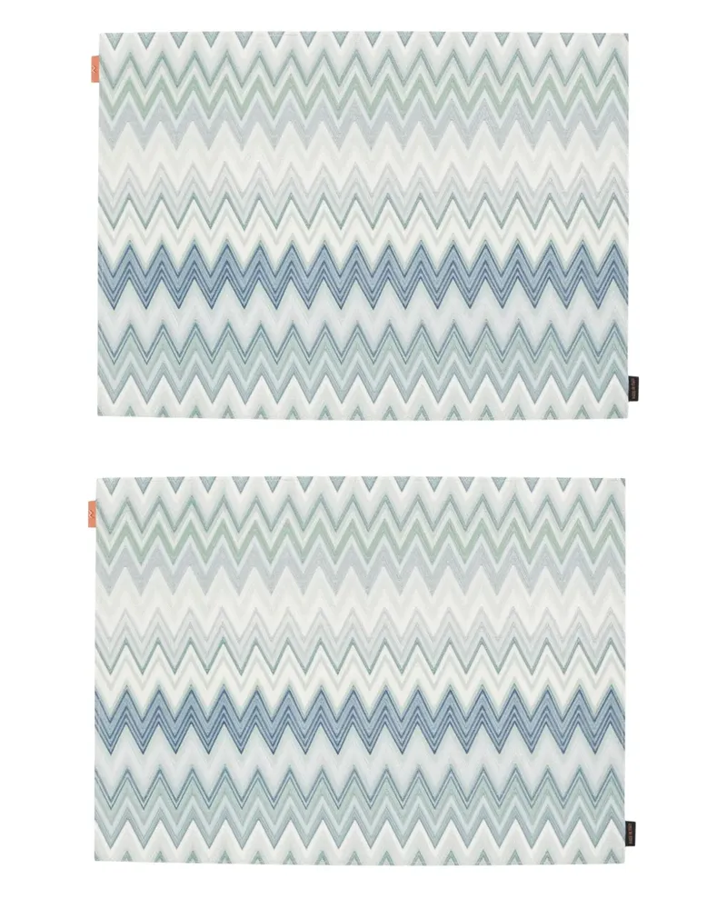 Missoni Home Tischsets mit Zickzackmuster (2er-Set) - Blau Blau