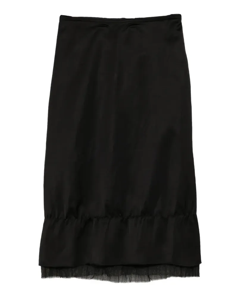 Totême Midirock aus Satin - Schwarz Schwarz
