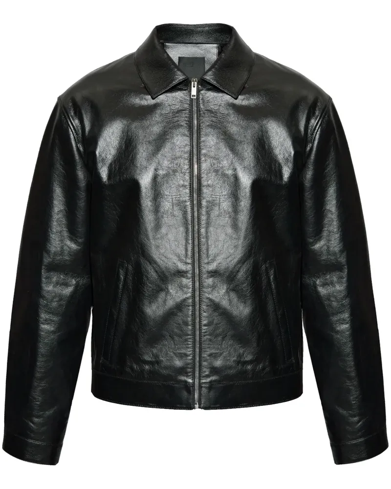 Givenchy Klassische Lederjacke - Schwarz Schwarz