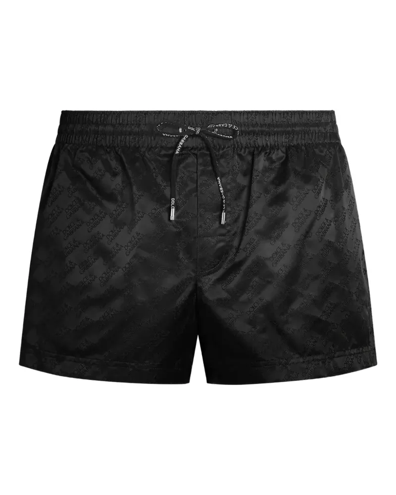 Dolce & Gabbana Shorts mit Jacquard-Logo - Schwarz Schwarz