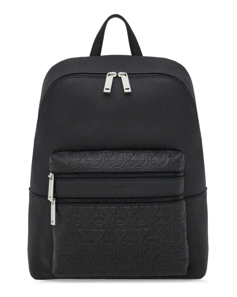 Ferragamo Rucksack mit Logo-Prägung - Schwarz Schwarz