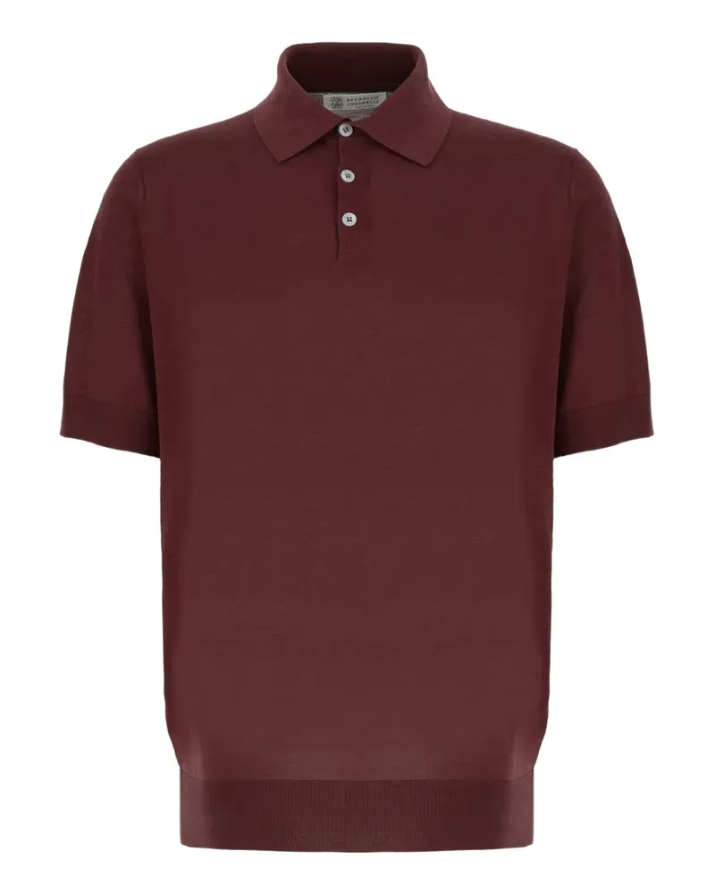 Brunello Cucinelli Poloshirt mit kurzen Ärmeln - Rot Rot