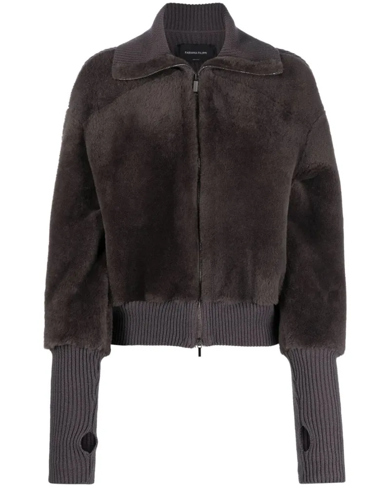 Fabiana Filippi Jacke mit gestricktem Einsatz - Grau Grau