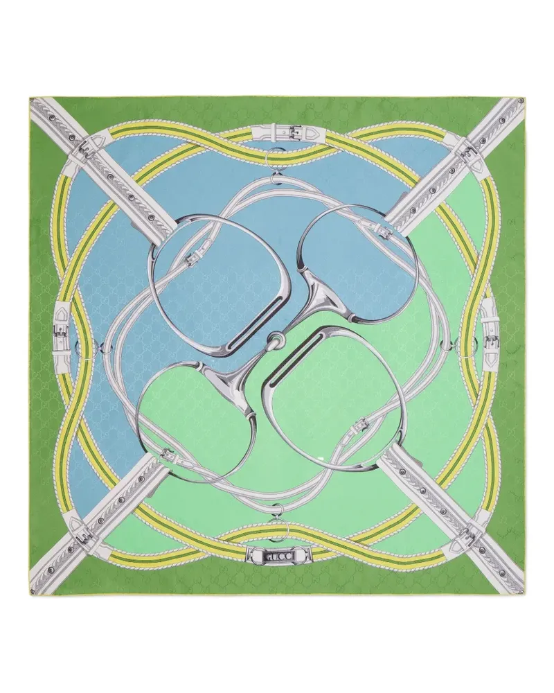 Gucci printed silk scarf - Grün Grün