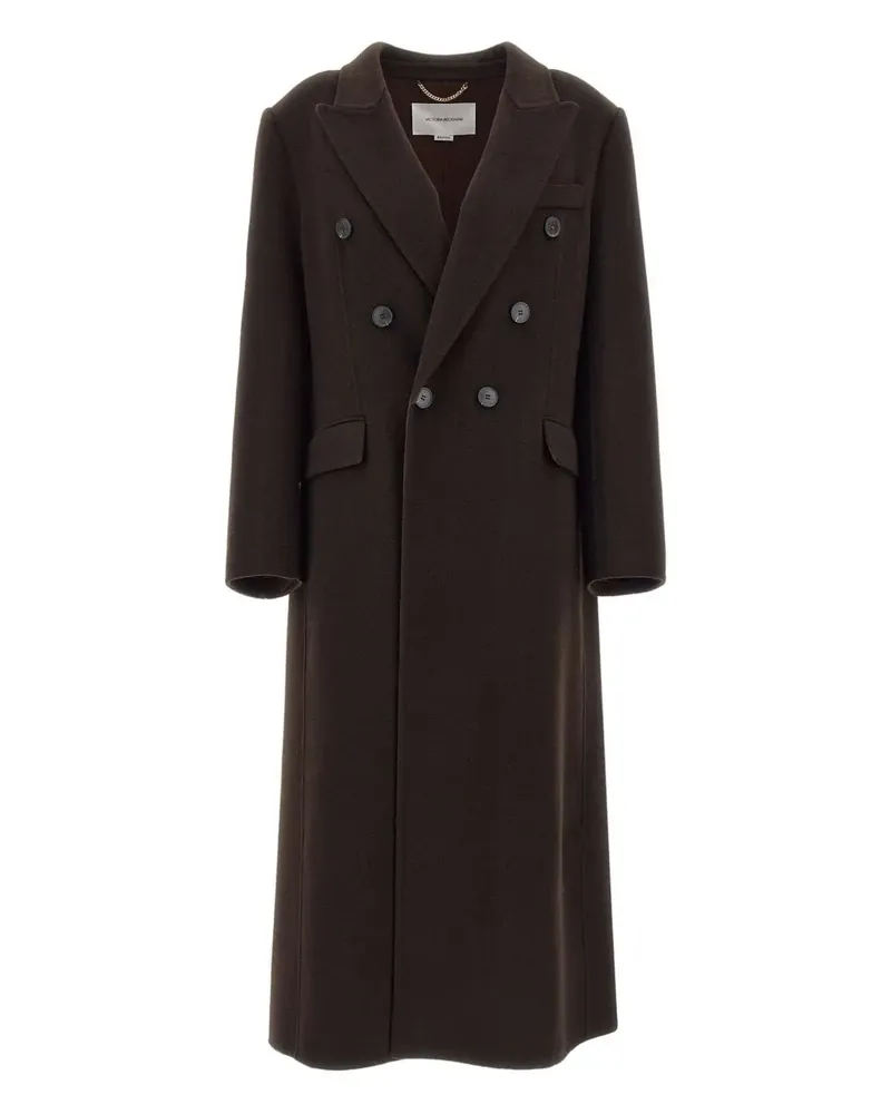 Victoria Beckham double-breasted peak-lapel coat - Braun Braun