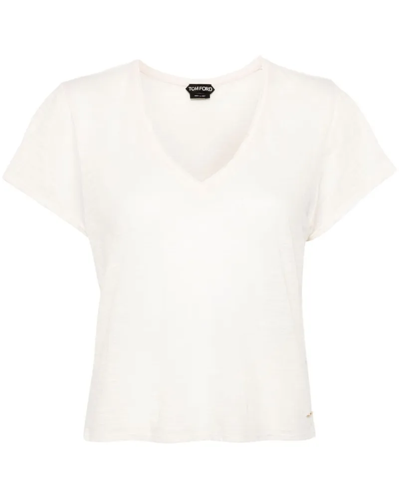 Tom Ford Semi-transparentes T-Shirt - Nude Nude