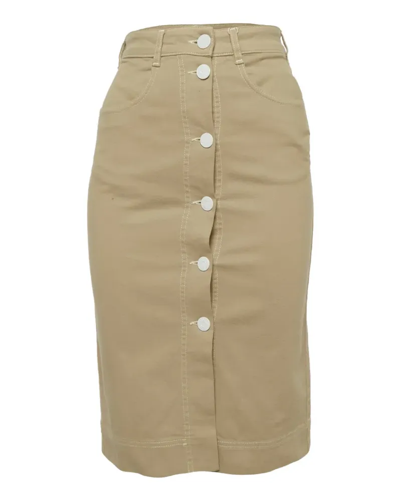 See by Chloé button-up pencil mini skirt - Nude Nude