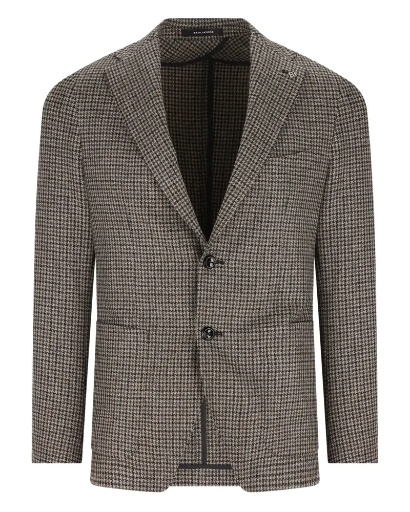 Tagliatore Jacke mit Hahnentrittmuster - Braun Braun