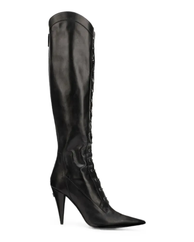 Roberto Cavalli Schnürstiefel mit spitzer Kappe - Schwarz Schwarz