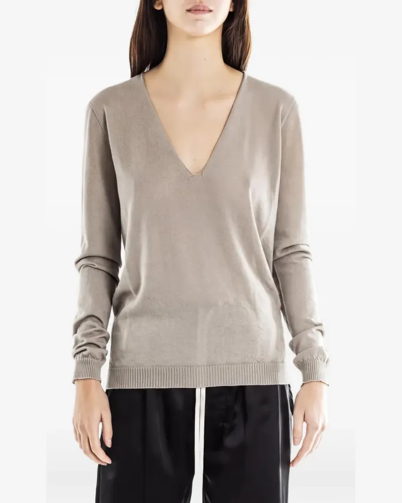 Rick Owens V-neck sweater - Nude Nude