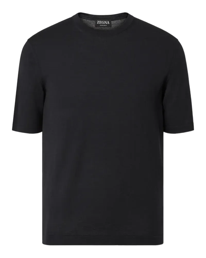 Ermenegildo Zegna Schwarzes T-Shirt Schwarz