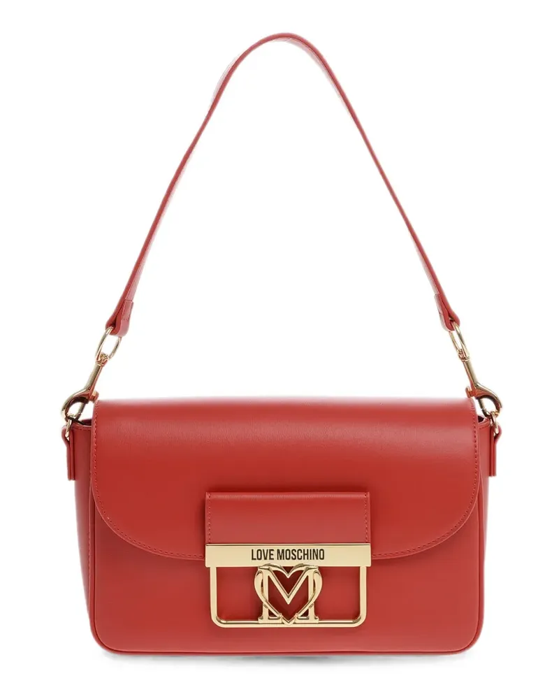 Moschino logo-plaque shoulder bag - Rot Rot