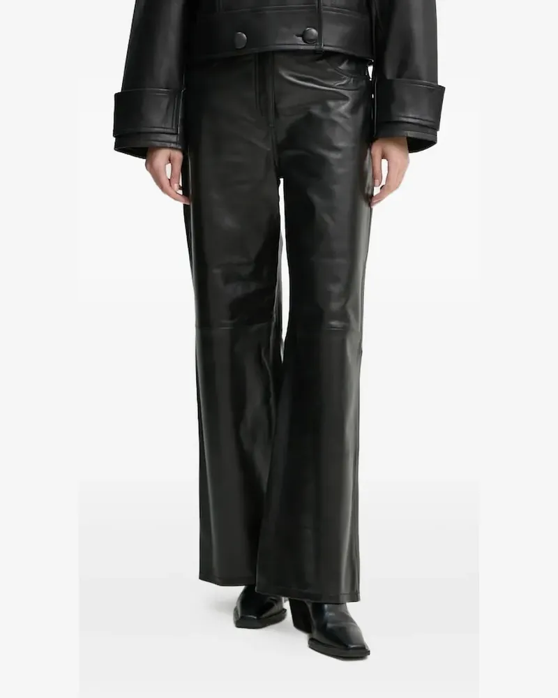 STAND Hose aus Leder - Schwarz Schwarz