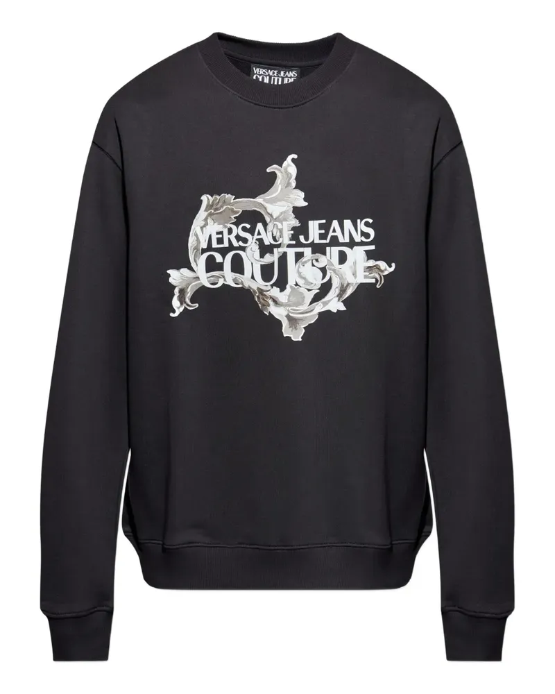 Versace Jeans Sweatshirt mit Blumen-Print - Schwarz Schwarz