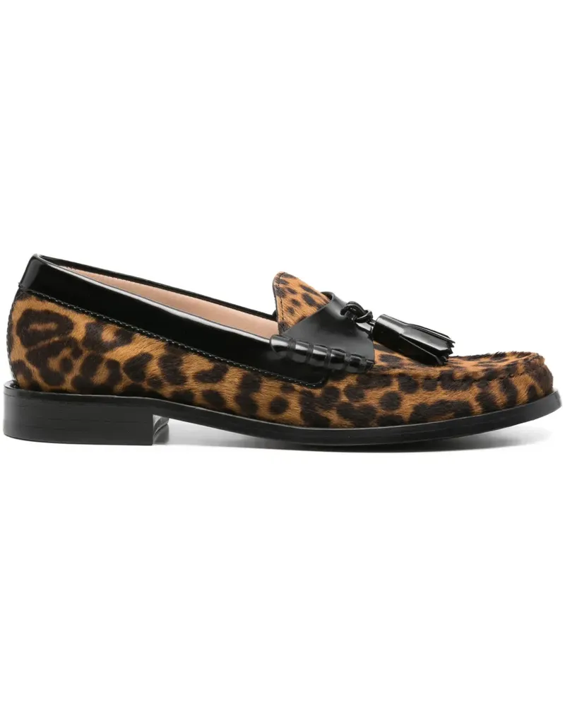 Stuart Weitzman Loafer mit Leoparden-Print - Braun Braun
