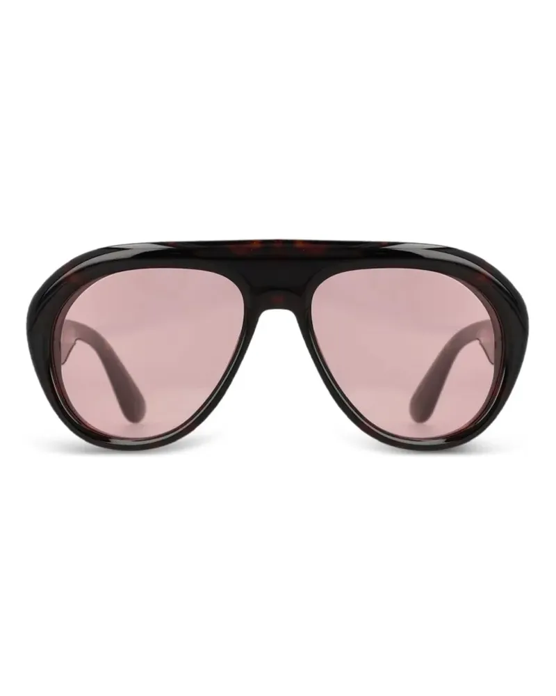 ROTATE Birger Christensen tortoiseshell-effect pilot sunglasses - Braun Braun