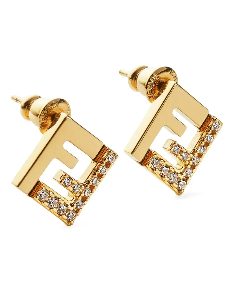 Fendi Forever Ohrringe mit Kristallen - Gold Gold