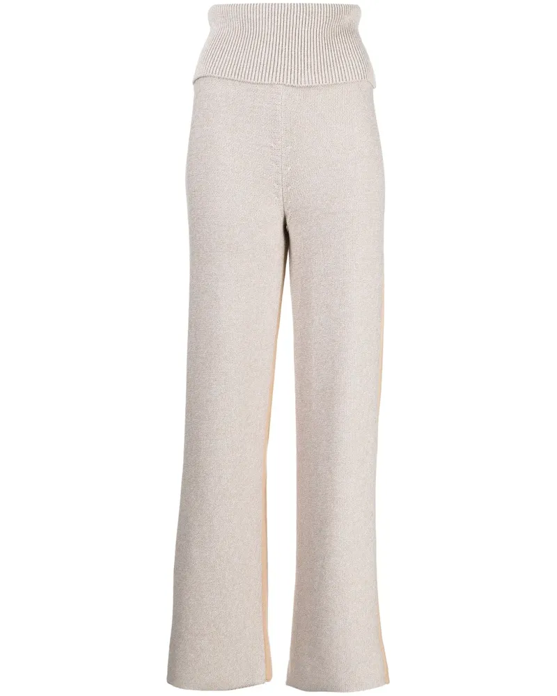 OFF-WHITE Zweifarbige Strickhose - Nude Nude