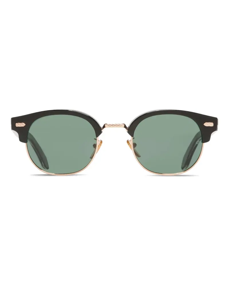 Cutler and Gross Sonnenbrille mit rundem Gestell - Schwarz Schwarz