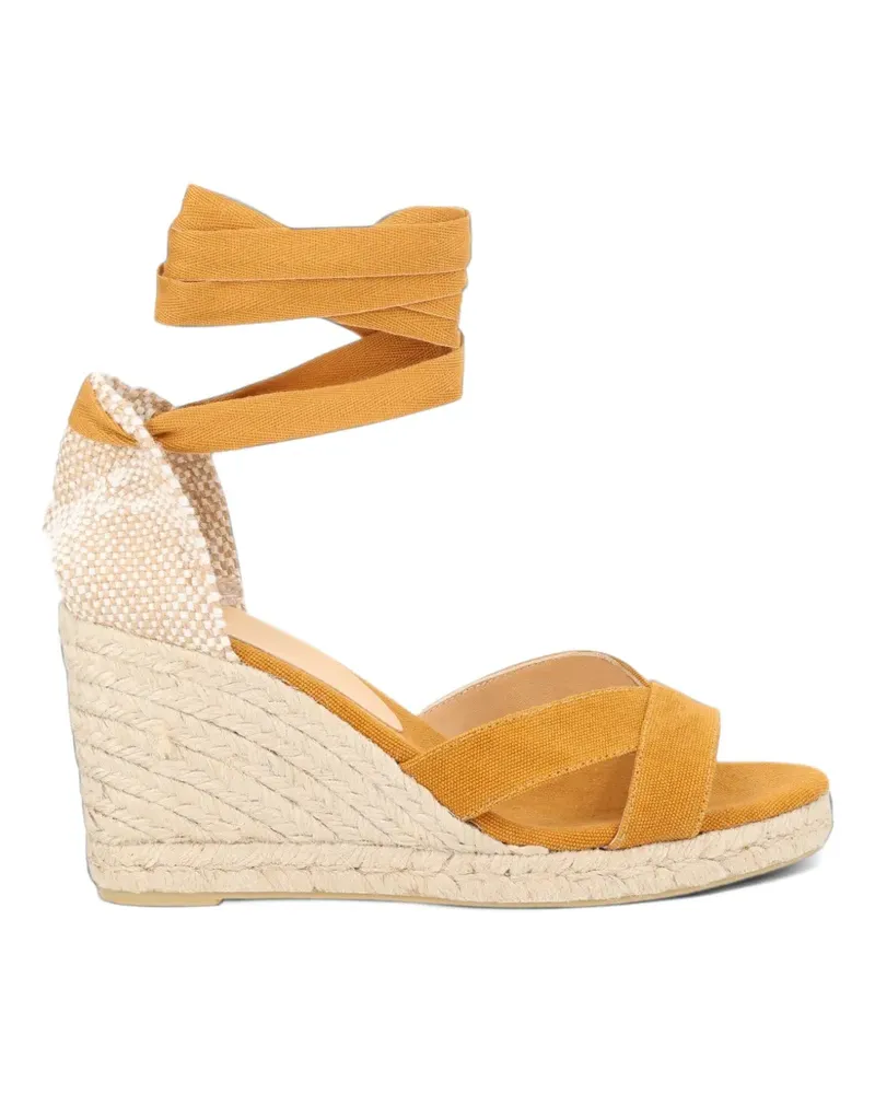 Castañer canvas wedge sandals - Gelb Gelb