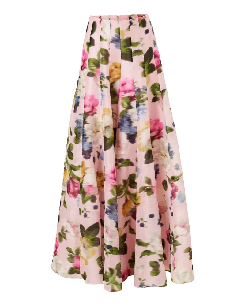 Carolina Herrera New York Iris floral-print trousers - Rosa Rosa
