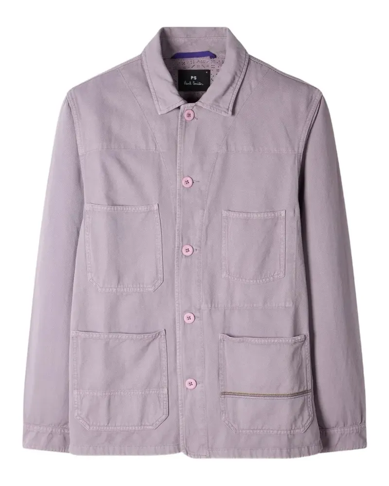 Paul Smith Hemdjacke mit aufgesetzten Taschen - Violett Violett