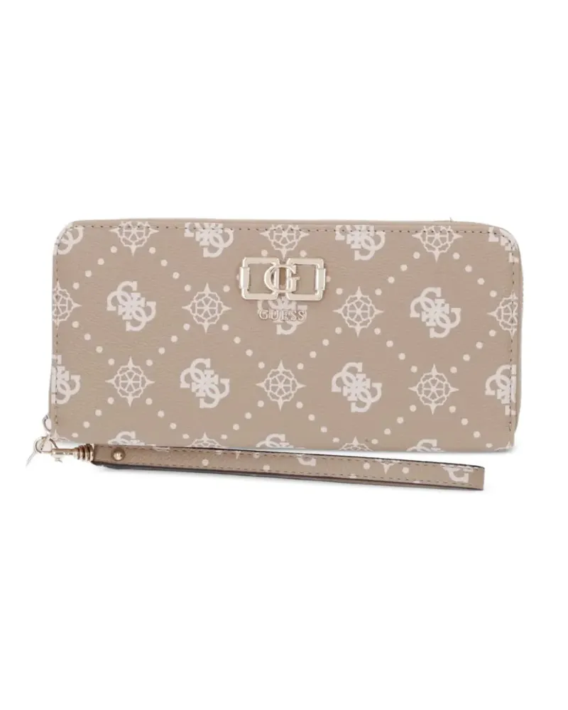 Guess Emelie Portemonnaie mit Monogramm - Nude Nude