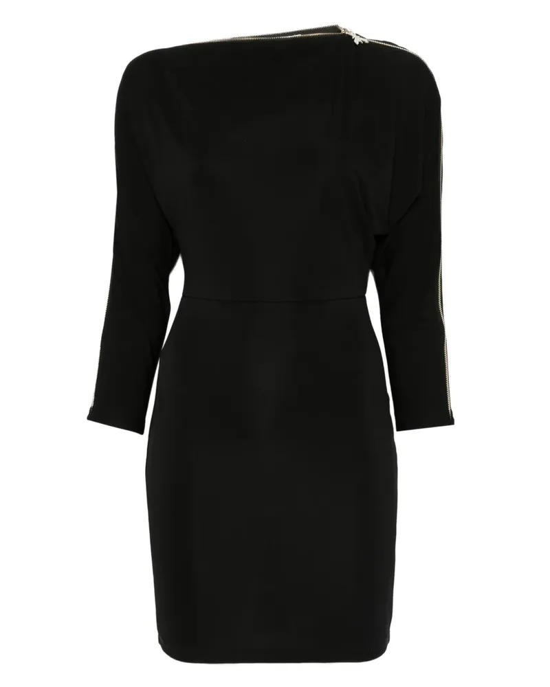 Patrizia Pepe Kleid mit Reißverschlussdetail - Schwarz Schwarz