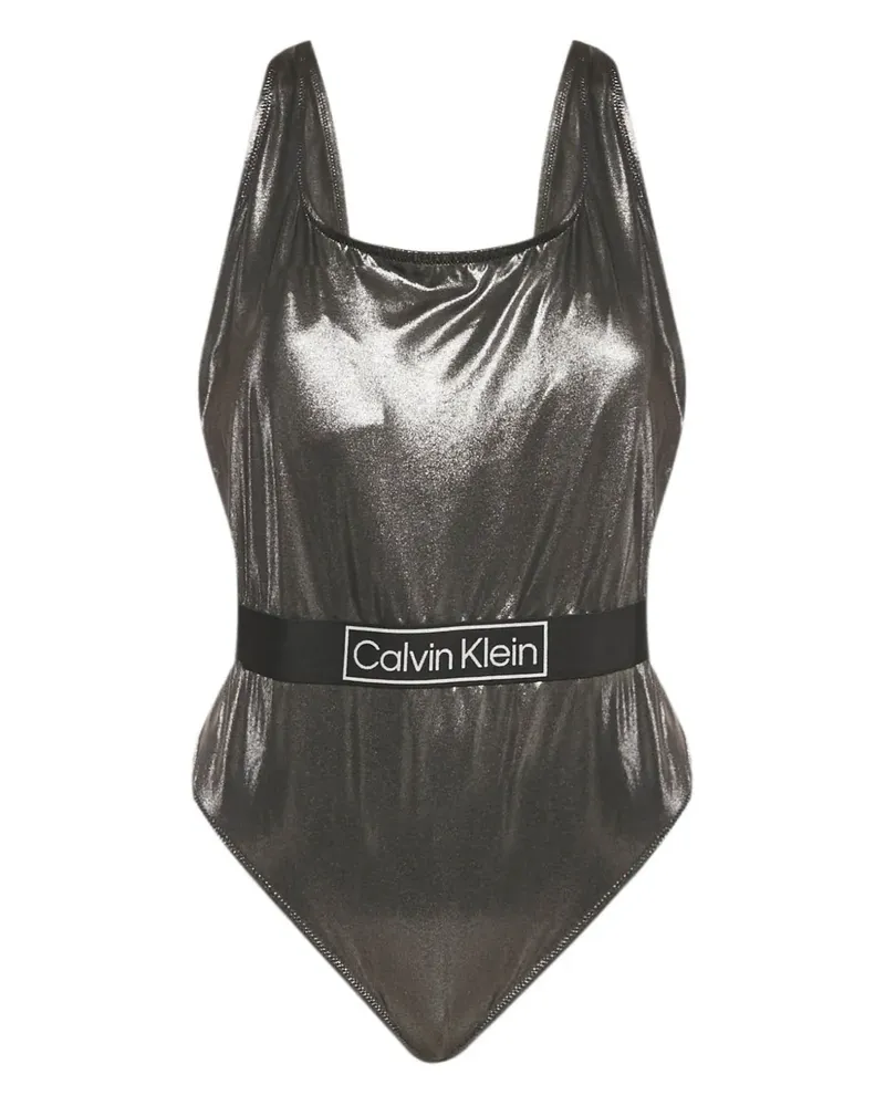 Calvin Klein logo-band swimsuit - Grau Grau