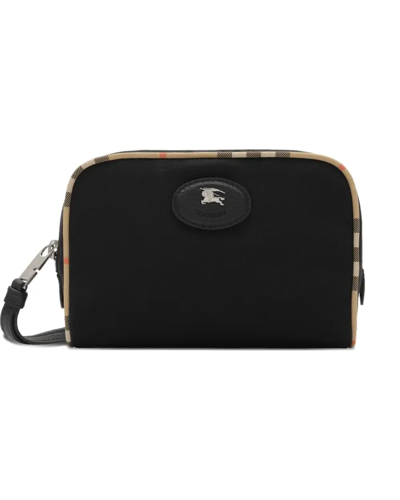 Burberry Kleine Check Tasche mit Paspelierung - Schwarz Schwarz