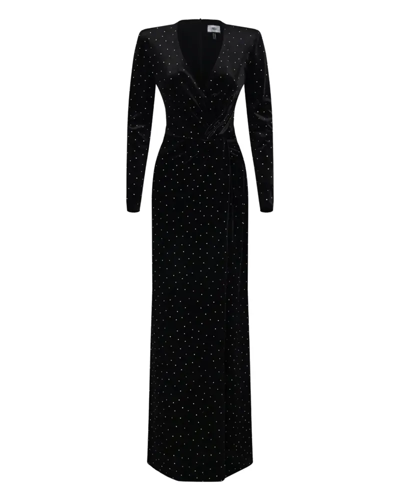 NISSA stud-embellished maxi dress - Schwarz Schwarz