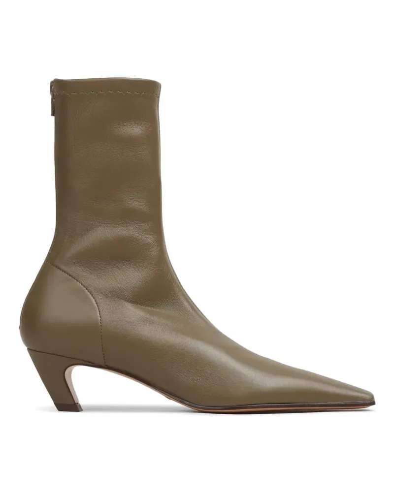 KHAITE Arizona square-toe ankle boots - Braun Braun