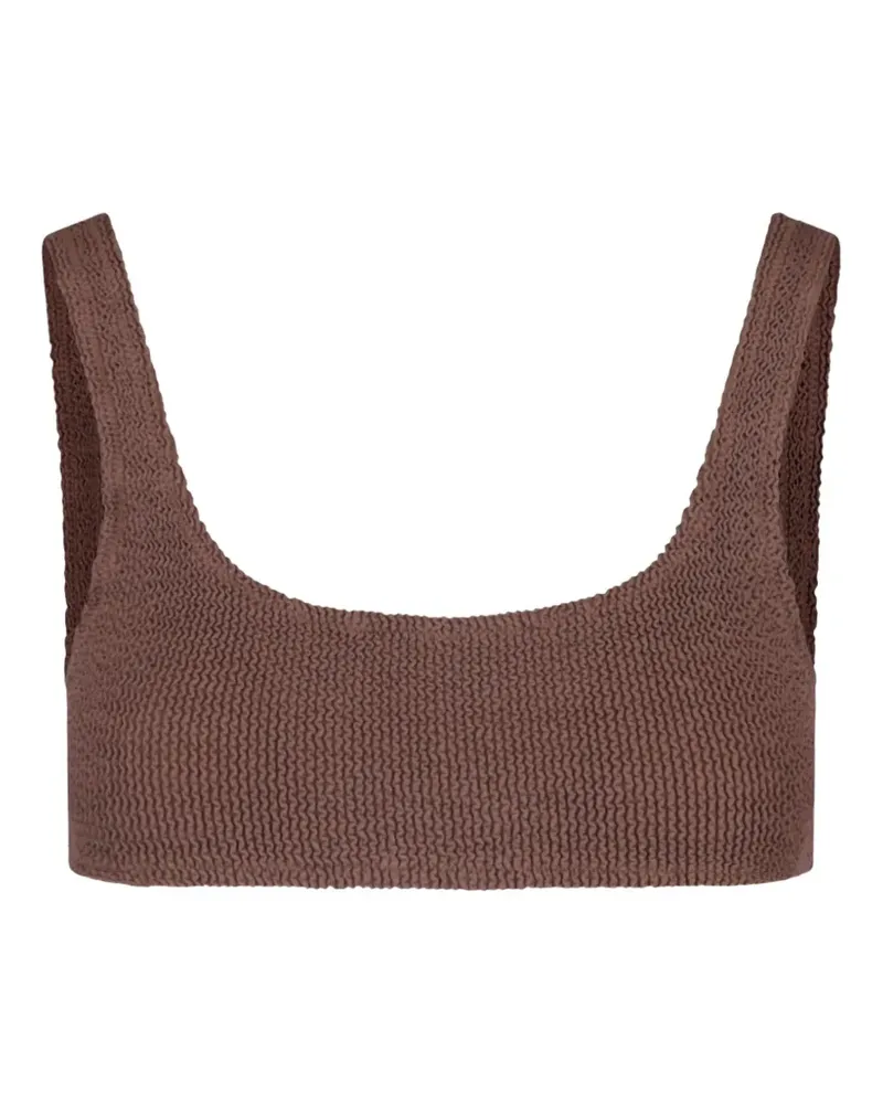MC2 Saint Barth Gesmoktes Naima Bikinitop - Braun Braun