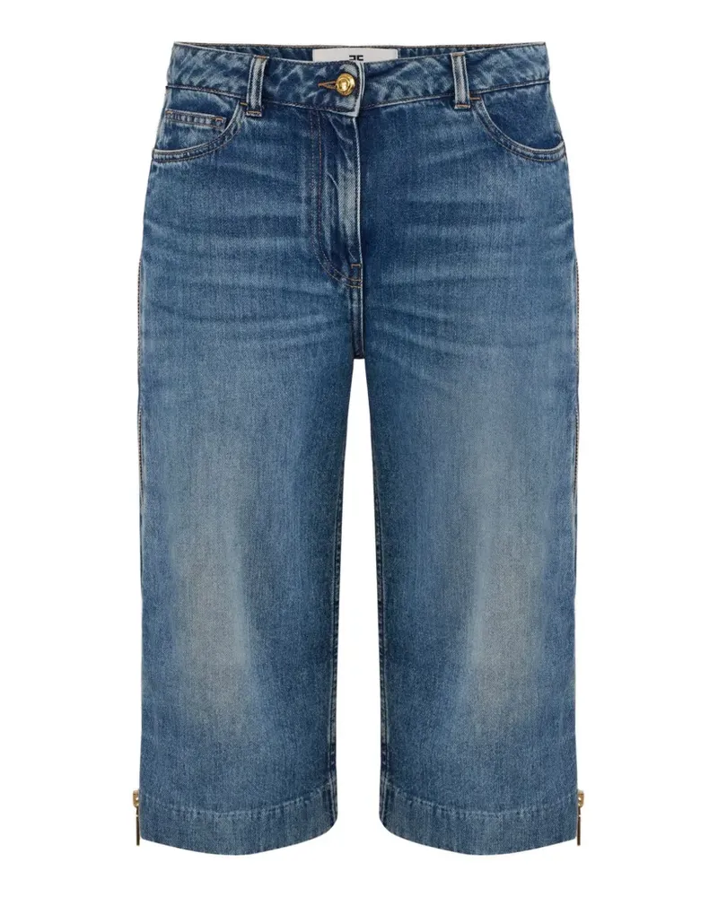 Elisabetta Franchi Jeans-Shorts mit Reißverschluss - Blau Blau