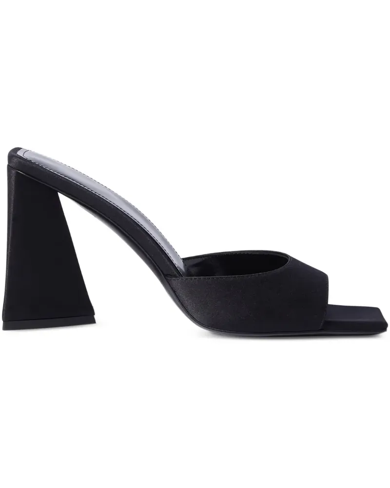 ATTICO Mini Devon Mules mit eckiger Kappe 85mm - Schwarz Schwarz