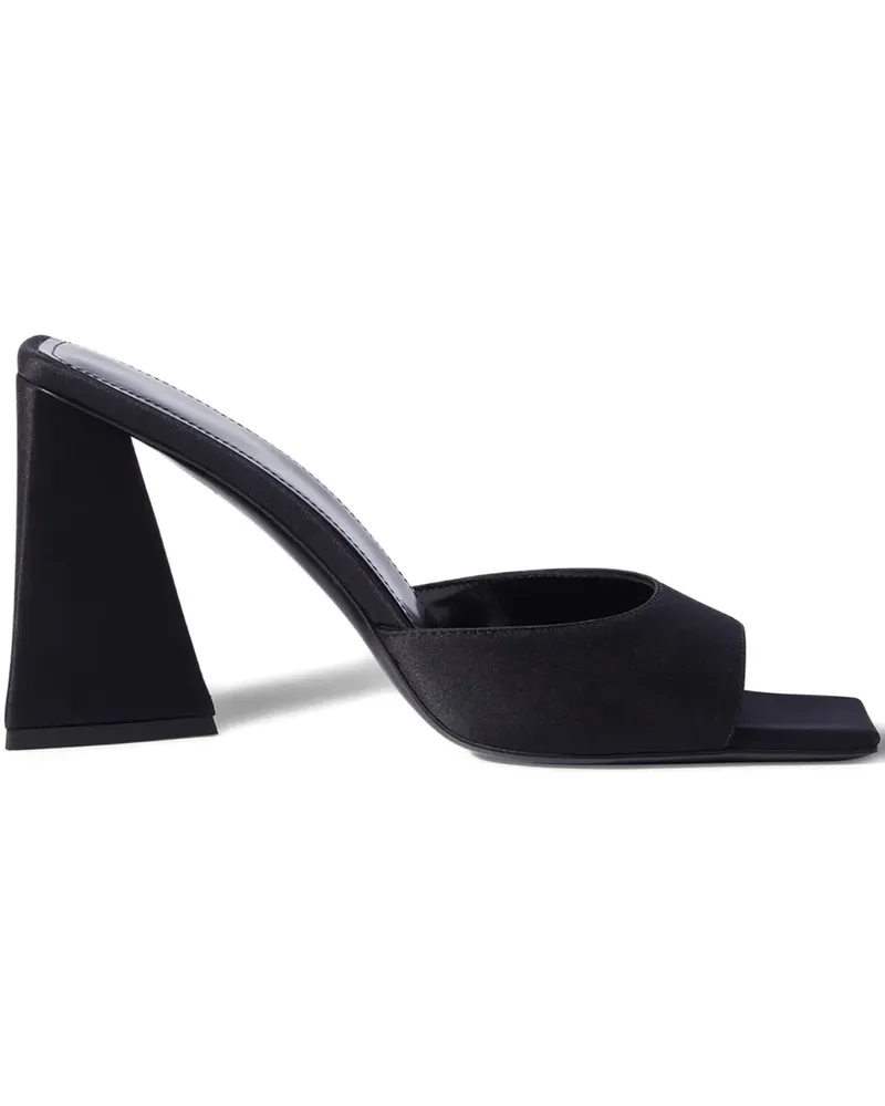 ATTICO Mini Devon Mules mit eckiger Kappe 85mm - Schwarz Schwarz