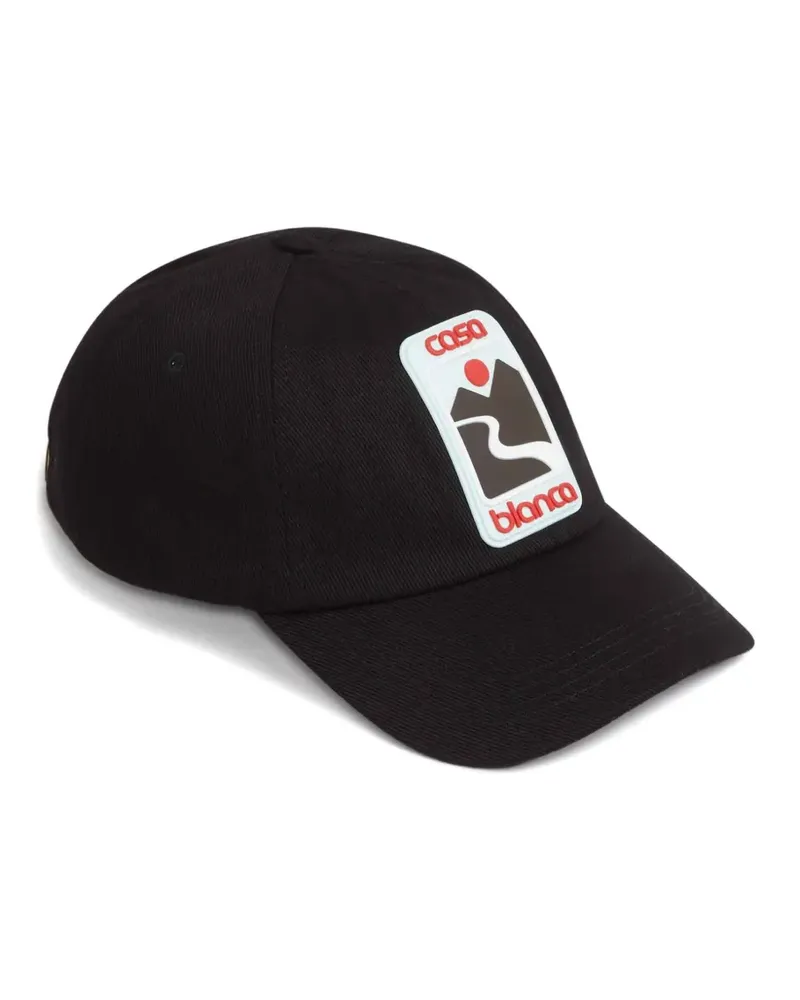 Casablanca Paris Baseballkappe mit Logo-Patch - Schwarz Schwarz