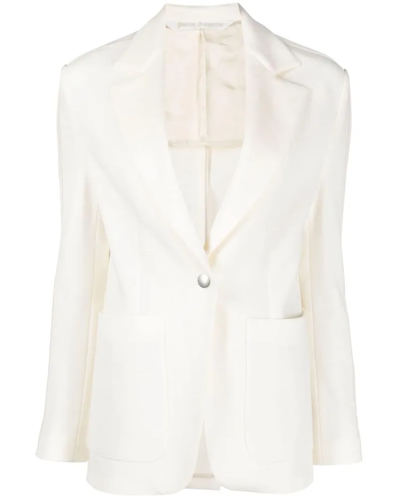 Palm Angels Blazer mit fallendem Revers - Weiß Weiß