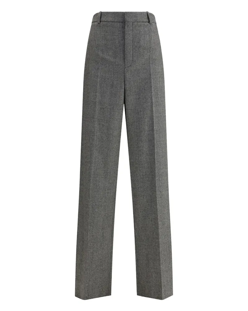 Saint Laurent Hose mit Karomuster - Grau Grau