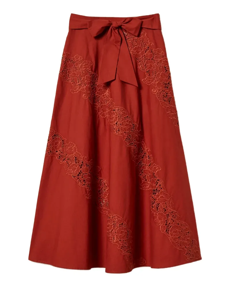 Twin-Set lace belted maxi skirt - Braun Braun