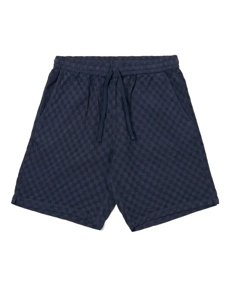 Universal Works Simple checkered drawstring shorts - Blau Blau