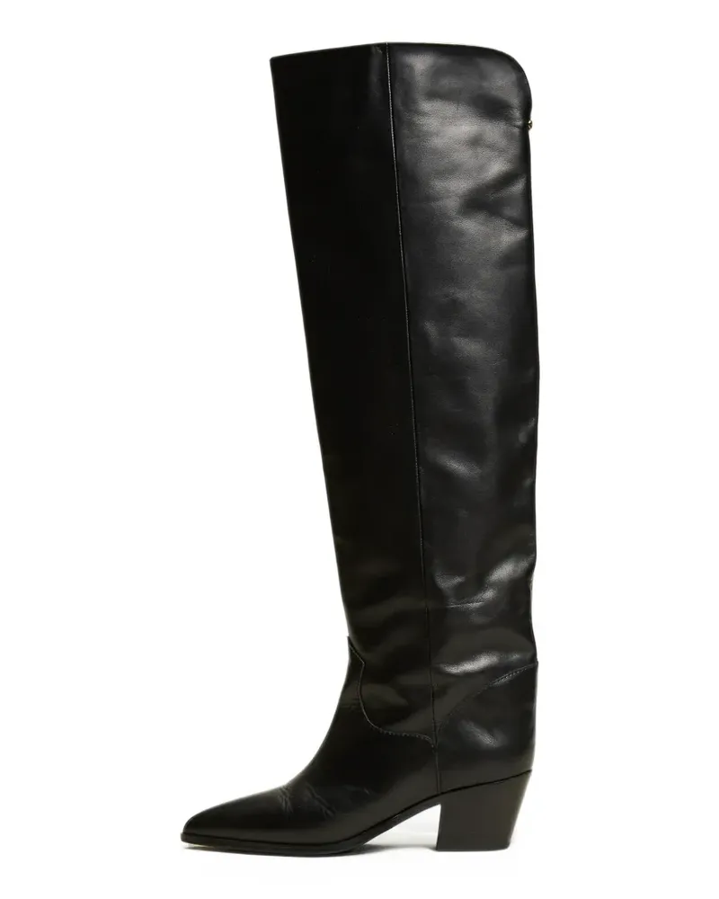 Twin-Set leather thigh-high boots - Schwarz Schwarz