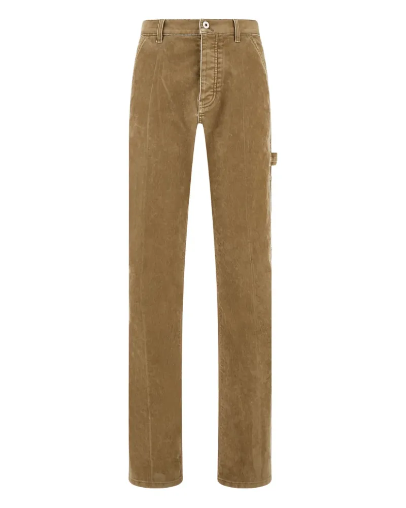 Ferragamo Beflockte Cargohose mit aufgesetzter Tasche - Braun Braun