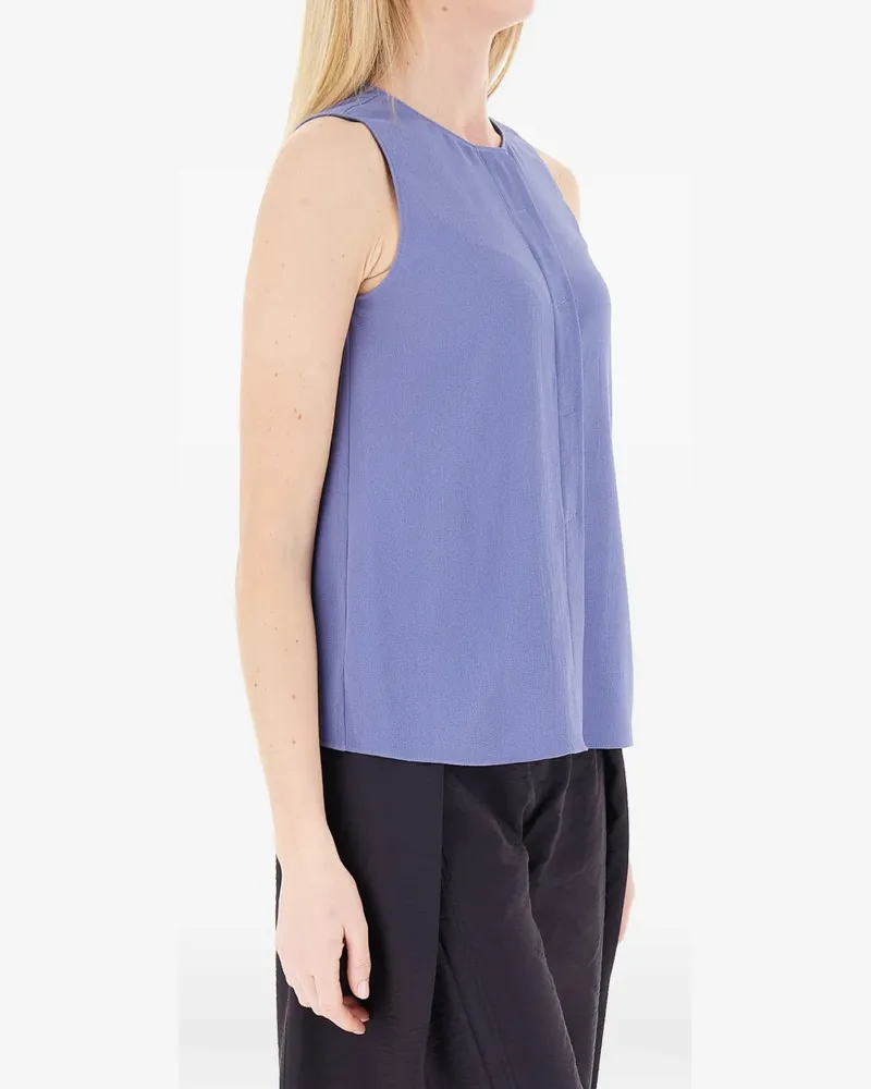 Emporio Armani button-back sleeveless top - Blau Blau
