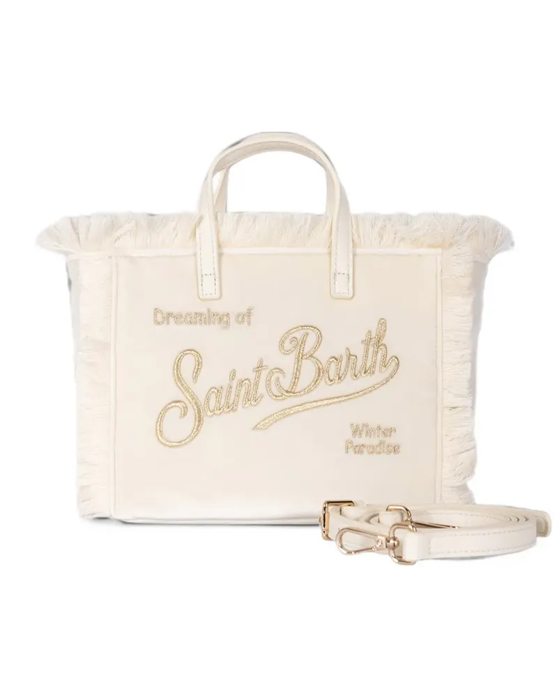 MC2 Saint Barth Mini Vanity Tote Bag mit Logo-Stickerei - Nude Nude
