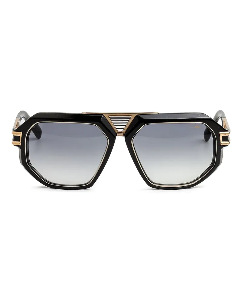 CAZAL Achteckige Sonnenbrille - Schwarz Schwarz
