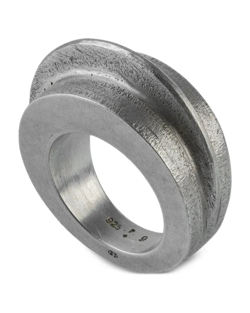 Parts Of Four Foldform Crescent Ring - Silber Silber