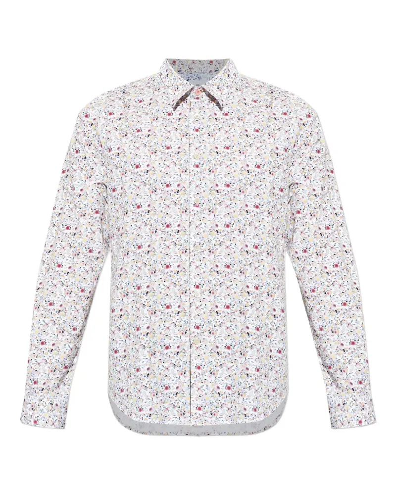 Paul Smith long-sleeve floral-print shirt - Weiß Weiß